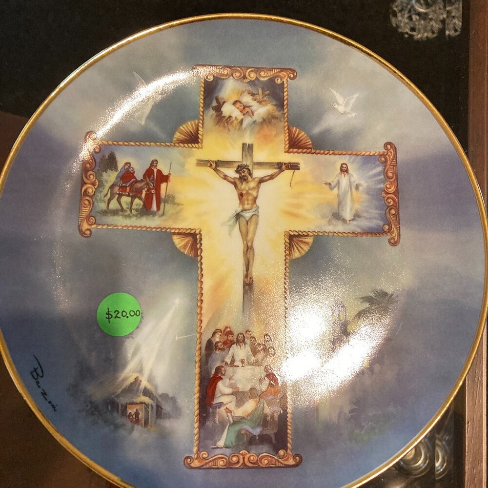 The Life of Christ Fine Porcelain Plate by Antonio Barzoni.